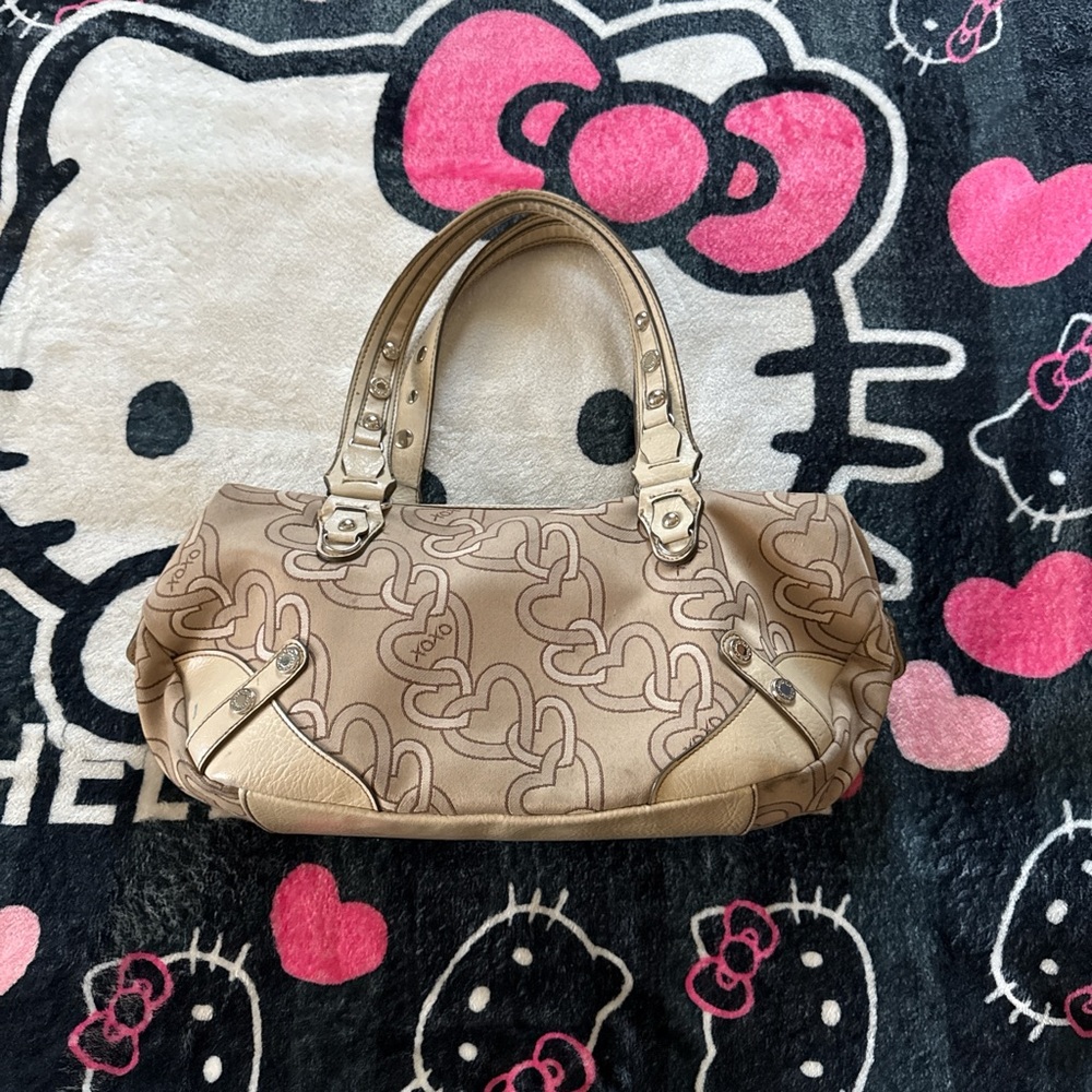 XOXO Beige and Cream Shoulder Bag